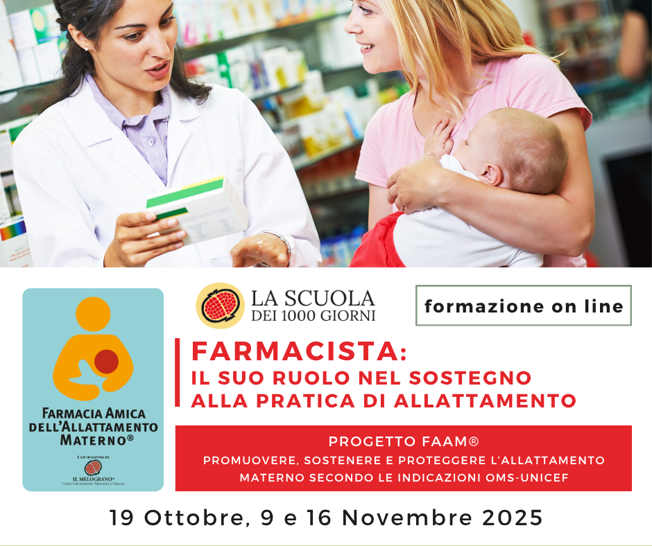 Formazione progetto FAAM: “FARMACISTA: IL SUO RUOLO NEL SOSTEGNO ALLA PRATICA DI ALLATTAMENTO”
