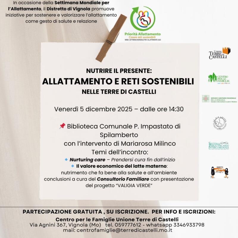 Nutrire il presente: Allattamento e reti sostenibili nelle Terre dei Castelli
