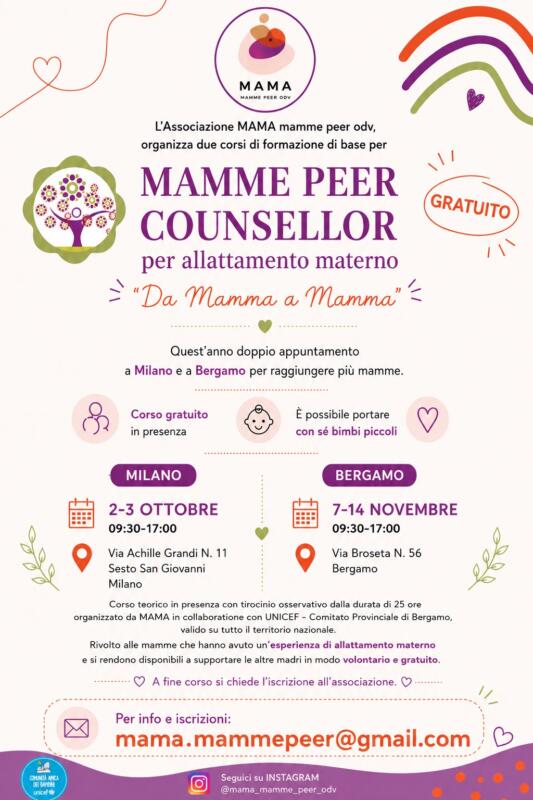 Formazione base per mamme peer - Milano
