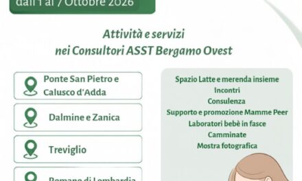 SAM 2026 nei consultori familiari dell’ASST Bergamo Ovest