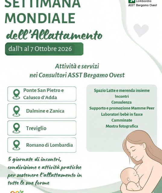 SAM 2026 nei consultori familiari dell’ASST Bergamo Ovest